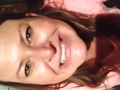 Cumshot auf die brille