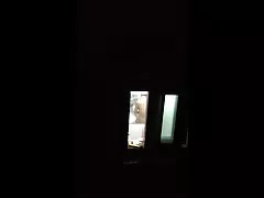 Sexy blonde saugt in einer kabine der toilette